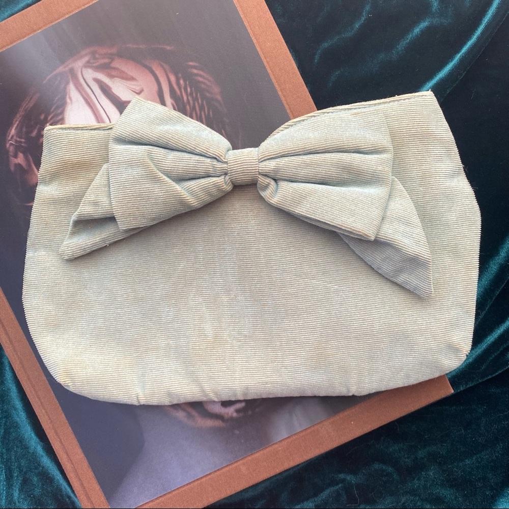 Nanette Lepore Pale Blue Bow Clutch